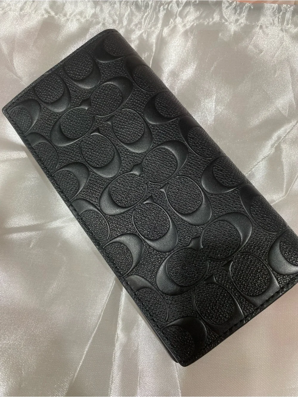 Coach Black Leather Fold Wallet